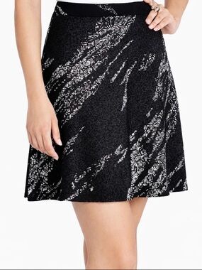 BCBGMaxAzria Karlie Black Jacquard Mini Skirt A-Line Party Women’s Small